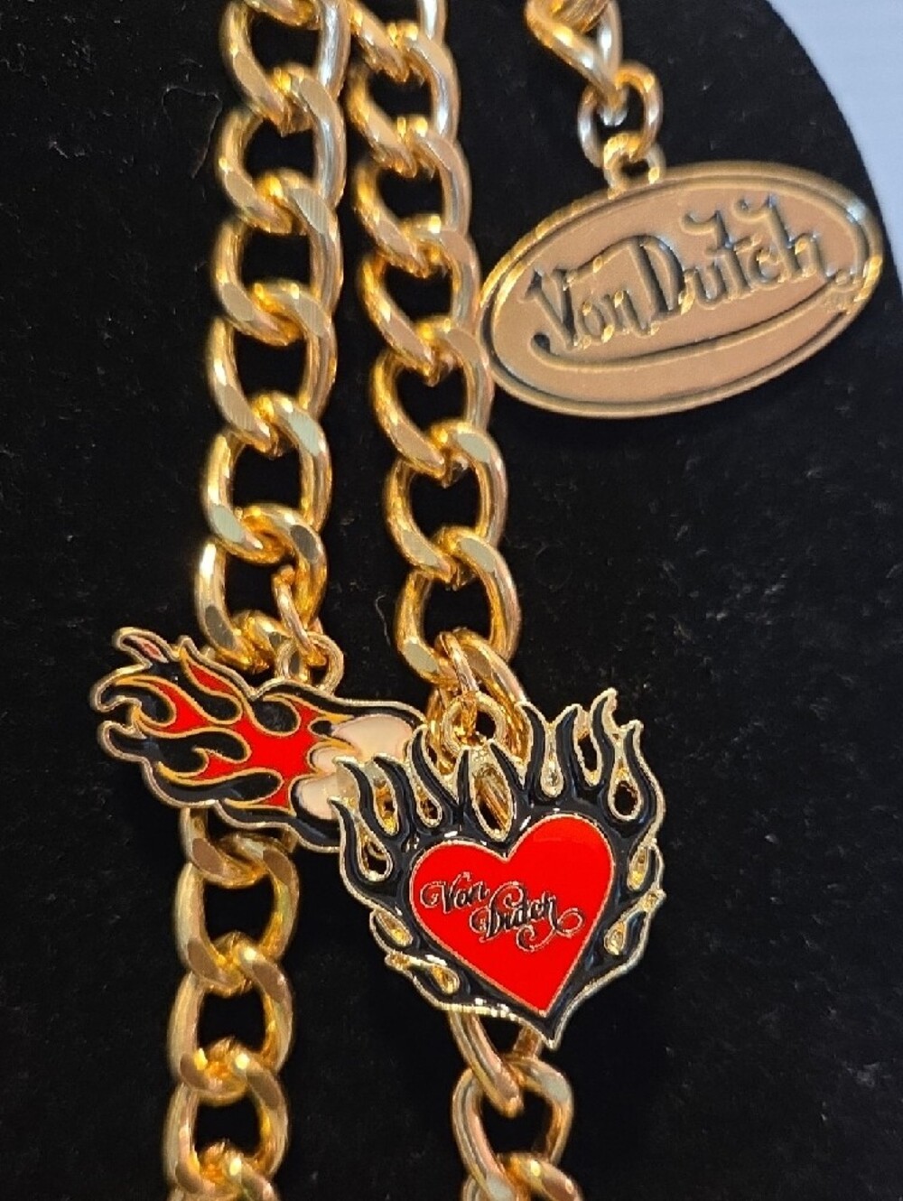Von Dutch Gold-Tone Multi-Charm Chain Belt - Picture 4 of 5